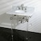 Fauceture 30X22 Marble Vanity Top W/ Acrylic Feet Combo, Marble/Nickel KVPB30MA8 - alternate 4